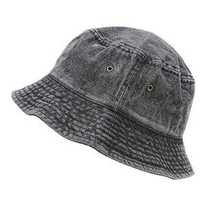 Denim Bucket Hat Washed Solid Color Cotton <b>Yarn</b> Casual Spring Summer Custom Design High Quality Bucket Hat Hot Sale Unisex - Product Image 2