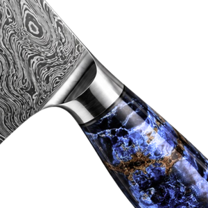 Cuchillo de Cocina de Acero de Damasco Personalizado, Cuchillería Profesional Premium, Hoja con Patrón Hecho a Mano, Mango con Agarre Cómodo, de Fábrica - Product Image 5