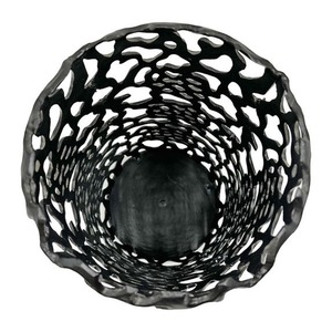 <b>Black</b> <b>Candle</b> Holder with Organic Lattice Design Durable Home Decoration Metal Lantern Style - Product Image 5