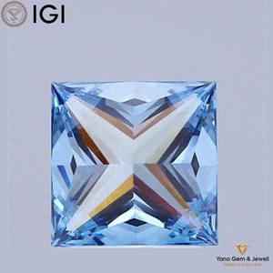 เพชร CVD ทรงเจ้าหญิง น้ำหนัก 2.00 กะรัต สีฟ้าสดใส ระดับความสะอาด VS1 พร้อมใบรับรอง IGI สำหรับงานสั่งทำ - Product Image 6