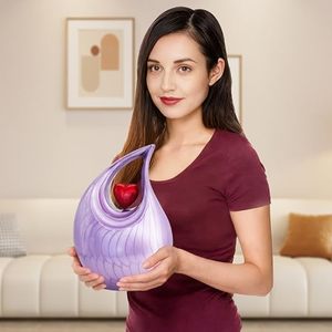 Urne commémorative en aluminium raffiné en forme de goutte d'eau, conçue avec un fermoir décoratif durable - Product Image 2