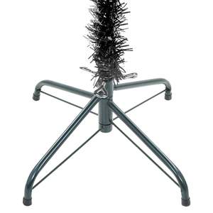Sapin de Noël en forme de cône de 8 pieds en PVC noir et acier, sapin de Noël festif de 8 pieds - Product Image 5