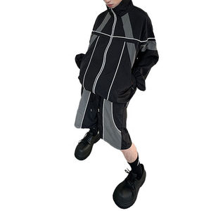 Conjunto Deportivo Informal de Dos Piezas para Hombre, Chaqueta Cortavientos de Nailon para Exteriores, Estilo Maternidad - Product Image 4