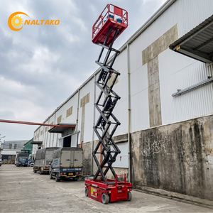 2 Person 500kg 12m Electric Scissor Lift 220V <b>Towable</b> Aerial Work Platform 14m Working Height for Stadium Setup Use - Product Image 1