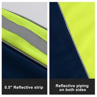 Polo de travail personnalisé, uniforme de chantier, polo réfléchissant de sécurité à manches courtes, vente en gros, polyester haute visibilité