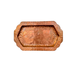 Bandeja de Servir Redonda de Cobre Puro Martillado a Mano, Plato Decorativo de Metal para Bebidas y Alimentos, Bandejas de Exhibición para Hotel, Restaurante y Decoración del Hogar - Product Image 6