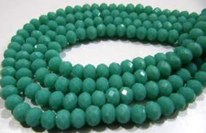 Collier de perles en amazonite verte hydro quartz, micro-facettées, rondes, 3 mm, longueur 16 pouces - Product Image 3