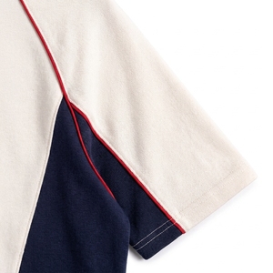 Conjunto de Camiseta y Pantalones Cortos para Hombre, de Secado Rápido, con Bloques de Color, Transpirable, 220GSM, Poliéster y Algodón, Tejido, Verano, Casual, Corte Regular, Personalizado - Product Image 4