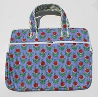 Sac à dos pour ordinateur portable artisanal, écologique, en coton, à motifs floraux, durable et léger