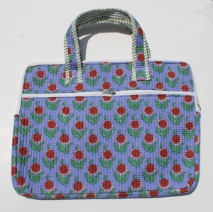 Sac à dos pour ordinateur portable artisanal, écologique, en coton, à motifs floraux, durable et léger - Product Image 2