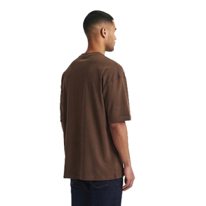 เสื้อยืดคอกลมแขนสั้นผู้ชาย ผ้าฝ้าย สไตล์ลำลอง ทรงหลวม สตรีทแฟชั่น คุณภาพสูง ทรงโอเวอร์ไซส์ ไหล่ตก - Product Image 5