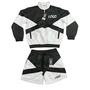 ชุดวอร์มกีฬาผู้ชายแบบมีฮู้ด ซิปหน้า น้ำหนักเบา ผ้าไนลอนโพลีเอสเตอร์ สไตล์สตรีทแวร์ พร้อมโลโก้สั่งทำพิเศษ - Product Image 1