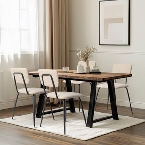 Set Moderno di 4 Sedie Imbottite Bianche per Cucina, Bar o Ufficio - Product Image 6