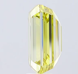 Fabricante de Diamantes Cultivados en Laboratorio, Diamante Esmeralda de 2 Quilates, Color Amarillo Fantasía, VS2, Certificado IGI, CVD, Corte Excelente 3EX, para Compradores Internacionales de Diamantes - Product Image 2