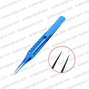 Pinzas Curvas para Trasplante Capilar de la Mejor Calidad, 11.5cm, Recubiertas de Titanio, Pinzas de Extracción FUE - Product Image 2
