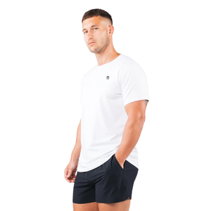Chemise à manches courtes blanche pour homme, coton premium confortable, vêtements décontractés, chemise de sport élégante, vente en gros, vêtements de sport, fitness - Product Image 2