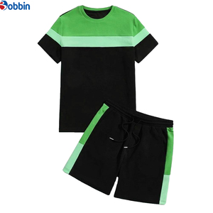 Conjunto Deportivo Unisex Cómodo con Pantalones Cortos en Color de Contraste, Nueva Colección de Verano, Personalizable, Tallas Grandes para Hombre, Transpirable - Product Image 3