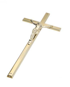 Crucifijo de Metal con Bendición del Obispo, Ecológico, Personalizable, Impresión Offset a Color, Crucifijo Cristiano Católico - Product Image 3