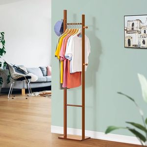 Bamboo Free Standing Coat Rack with <b>Hat</b> Hooks Modern Clothes Storage <b>Stand</b> for Entryway Bedroom Office - Product Image 6