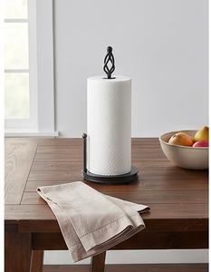 Support de rouleau de papier essuie-tout noir avec revêtement poudré, base ronde lestée, pour cuisine et comptoir de salle de bain - Product Image 5