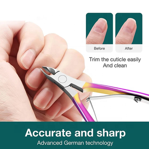 Alta calidad, plata, acero inoxidable, pedicura, cuidado de uñas, herramientas de uñas, alicates, cortacutículas con logotipo propio - Product Image 4