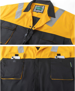 Overol de Trabajo Industrial Unisex de Alta Visibilidad con Certificación Oeko-Tex, Reflectante y de Seguridad, con Protección Contra Pinchazos de Agujas, de Poliéster - Product Image 6