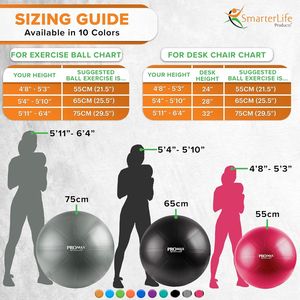 PRO MAX Ottima Palla da Yoga per Fitness, Esercizio, Equilibrio e Stabilità - per Parto e Gravidanza - Product Image 4