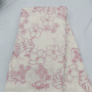 Tela de Algodón Puro de Diseño con Bordado de Alta Calidad, 65 GSM, Material con Hilo Floral para Prendas Étnicas y Moda de Boutique - Product Image 1