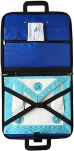 Masonic Hand Embroidered Past Master Masonic <b>Apron</b> Carrying Case with Handle [ <b>BLACK</b> ] Fabric type Leather - Product Image 5