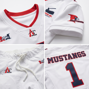 Ensemble d'uniformes de football américain pour jeunes en maille de spandex épaisse personnalisée, taille 6XL, avec rembourrage, maillot et pantalon de jeu, fabrication OEM de vêtements de sport pour équipes - Product Image 4