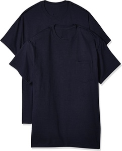 Camiseta de algodón Spandex Camiseta de cuello falso bloqueada de color de gran tamaño Camiseta de ajuste cuadrado de peso pesado - Product Image 1