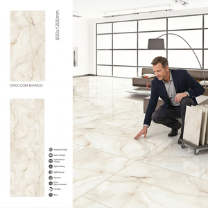 Onix Nouveau Design 600x1200 Poli Brillant Mat Glacé 24x48 Porcelaine 2x4 Marbre Stratifié Carrelage 60x120 Beige Intérieur - Product Image 2