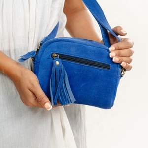 Genuine leather 100% Natural Suede Leather Handmade Ladies Girls Sling <b>Bag</b> Handbag Women <b>Bag</b> - Product Image 3