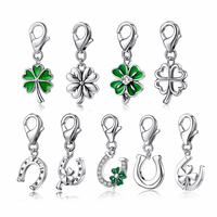 Charmes fer à cheval en zircon plaqué or et argent pour enfants chrétiens, porte-bonheur, avec logo personnalisé, cadeaux souvenirs