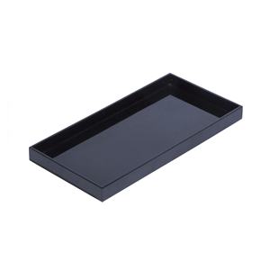 Wholesale Manufacture Lacquer Mdf Serving <b>Trays</b>, Best Selling <b>Black</b> and Silver Color Rectangle Serving <b>Trays</b> Handmade - Product Image 2