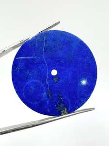 Esfera de Reloj de Lapislázuli Natural Azul Intenso, Corte Plano, 31.50mm, 1.50mm de Grosor, Clásica, Elegante, Vintage, de Lujo - Product Image 6