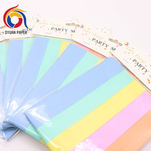 Papel de arte hecho a mano de color Papel tisú de un solo lado Rojo Rosa Azul Verde Amarillo para embalaje de regalo - Product Image 5