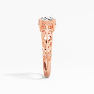 Anillo de compromiso solitario Moissanite 1,07 CTW corte redondo en plata de ley 925 diseño premium para suministro a granel - Product Image 2