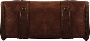 Cuero de cabra genuino Vintage para motocicleta, herramienta de cierre de hebilla de 2 correas, bolsa marrón, cierre de liberación rápida, equipaje de motocicleta reforzado - Product Image 4