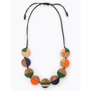 Collar con Colgante de Madera Hecho a Mano para Mujer, Accesorio de Moda con Cristal, India RR ENTERPRISES - Product Image 2