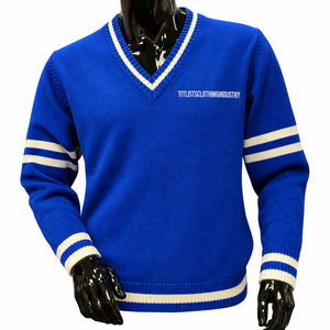 Pulls à col en V Zeta Phi Beta pour les sororités/fraternités/écoles/collèges/universités, logos tricotés, cardigans unisexes - Product Image 1