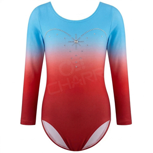 Nouveau design, justaucorps de gymnastique personnalisé pour filles, en spandex, à manches longues, avec strass, service OEM, pour adultes, à nouer - Product Image 4