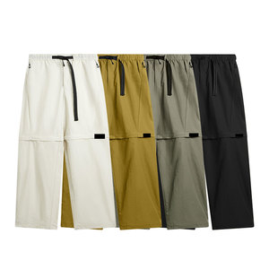 Pantalon de randonnée pour homme, vert olive, séchage rapide, taille élastique, ceinture réglable, coupe ample, résistant à l'eau - Product Image 2