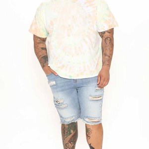 <b>Men</b> Denim Ripped <b>Jean</b> <b>Shorts</b> Cotton Denim Fabric Light Wash Frayed Edges Zipper Fly & Button Closure Casual Summer Outfits 2026 - Product Image 5