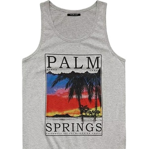 Camiseta sin mangas de algodón informal de moda para hombre, Camiseta cómoda de estilo camiseta de punto, chaleco de algodón 100% transpirable con bolsillo estampado - Product Image 2