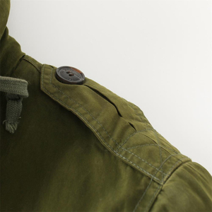 Parka d'hiver longue à capuche en toile pour homme - Légère, toucher doux, coupe-vent, confortable pour le streetwear décontracté - Product Image 4