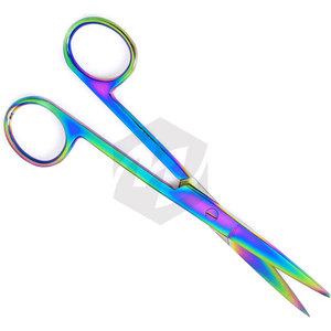 Tijeras Quirúrgicas de Enfermería, Afiladas/Rectas, Recubrimiento Múltiple, Acero Inoxidable de Alta Calidad, Instrumentos Médicos - Product Image 3