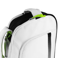 Sac de padel sportif portable personnalisé pour hommes, femmes, unisexe, polyester blanc-noir, fermeture éclair moderne
