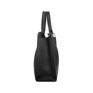 Premium Black Genuine Leather Minimalist Shoulder Tote Bag for Women Elegant Structured Handbag with <b>Top</b> Handle - Product Image 3