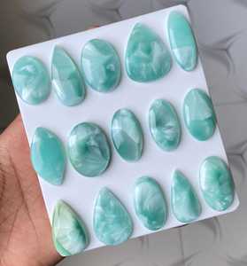 Cabujón de Hemimorfita Azul Natural de Cristal de Jade para Joyería, Gema Suelta al por Mayor MAHNAJGEM - Product Image 5